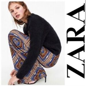 Zara High Waisted Morocco Wide Leg Palazzo Pants